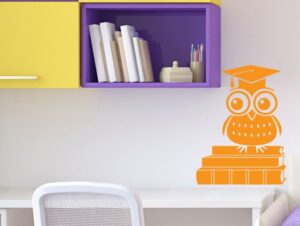 מדבקת קיר | ינשוף מלומד