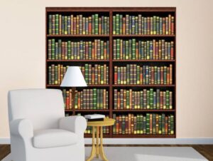 טפט קיר ארון ספרים