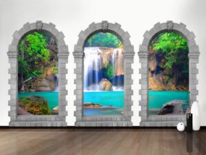 מדבקת קיר 3D | קשתות למפל