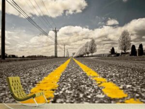 טפט כביש ושמיים מרהיבים