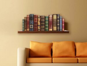 מדבקת קיר | מדף ספרים