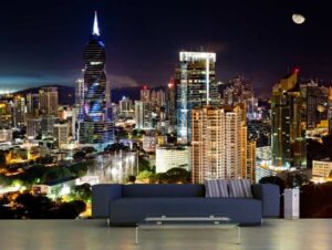 טפט לקיר אורות הלילה בעיר