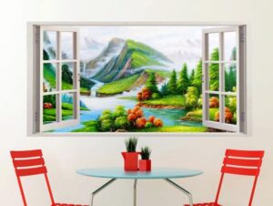 מדבקת חלון 3D | עמק קסום