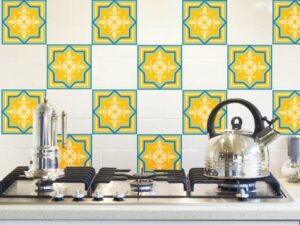 מדבקות אריחים | פרח וינטג'