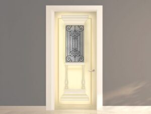 מדבקה לדלת בסגנון יווני עתיק שמנת