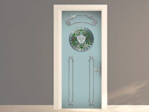 טפט לדלת ברכת הבית גווני תכלת