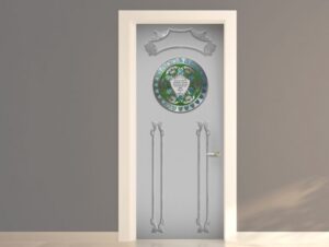 טפט לדלת ברכת הבית גווני כחול