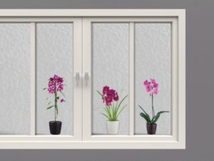 מדבקה לרהיטים | עציצים סגולים