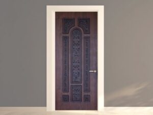 טפט לדלת מתכת מעוטרת