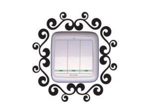 מדבקת קיר מפורזלת לשקע