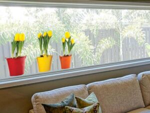 מדבקות טוליפים צהובים