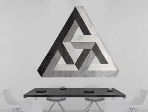 מדבקת קיר | משולש מורכב