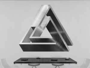 מדבקת קיר | משולש אופטי