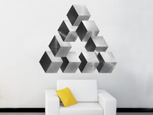 מדבקת קיר | משולש עם מגן דויד במרכז