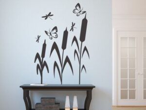 מדבקת קיר | צמחי מים ושפיריות