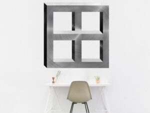 מדבקת קיר | ריבוע תלת מימדי