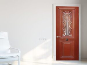 מדבקה לדלת יוונית כתומה