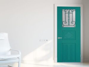 טפט לדלת עיצוב קלאסי טורקיז