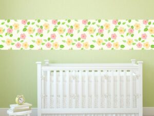 מדבקת קיר | באנר פרחוני