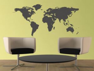 מדבקת קיר | מפת העולם