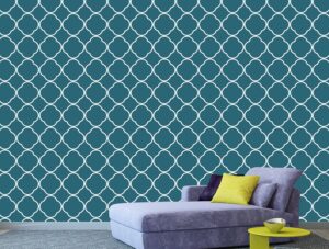 טפט קיר - גיאומטרי ירוק ברווז