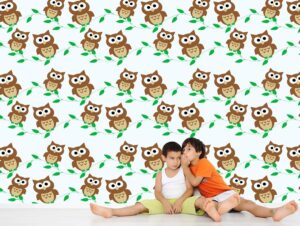 טפט קיר - ינשופים חמודים