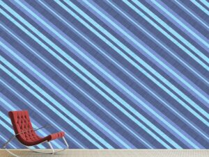 טפט קיר - פסים כחולים