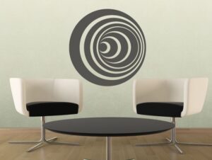 מדבקת קיר כדור ספירלה אופנתי