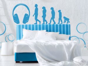 מדבקת קיר אבולוצית המוזיקה