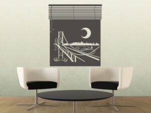 מדבקת קיר | חלון לגשר