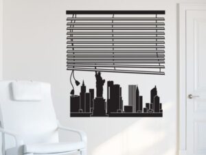 מדבקת קיר | חלון למנהטן