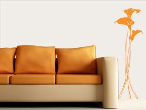 מדבקת קיר | פרחי לילית