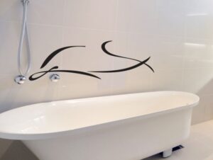 מדבקת קיר | דולפין אבסטרקטי