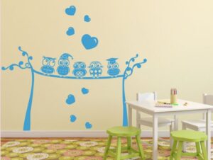 מדבקת קיר | אספת ינשופים