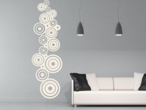 מדבקת קיר | עיגולי רטרו