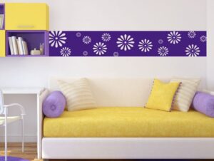 מדבקת קיר | הדפס פרחים