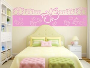 מדבקת קיר | באנר פרפרים