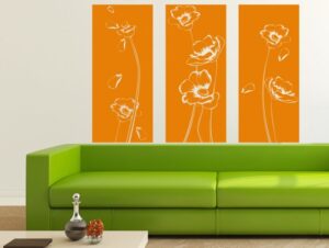 מדבקת קיר | באנרים פרחוניים