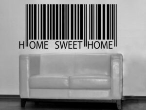מדבקת קיר ברקוד של בית