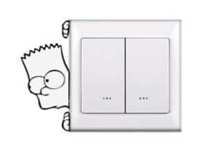 מדבקת מתג | בארט סימפסון