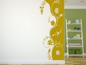 מדבקת קיר | פרחים קונטרסטיים