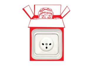 מדבקה למתג איש מתחבא