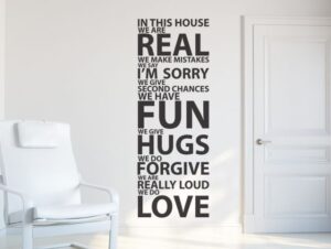 מדבקת קיר | חוקי הבית