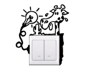 מדבקת ג׳רפה שובבה למתג