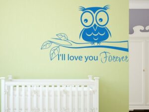 מדבקת ינשוף עם כיתוב מיוחד משלכם