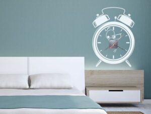 מדבקת קיר | שעון עצבני