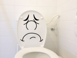 מדבקה למכסה האסלה | פרצוף מבואס