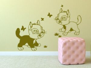 מדבקת זוג חתולים