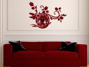 מדבקת קיר | שעון הפרפרים