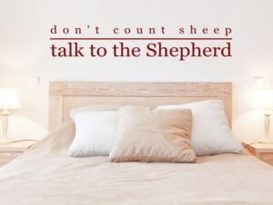 מדבקת קיר אל תספור כבשים